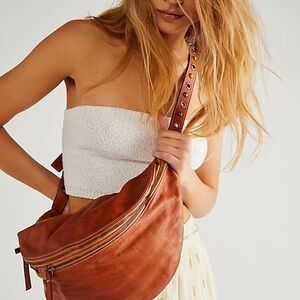 Tan Leather Crossbody Bag
